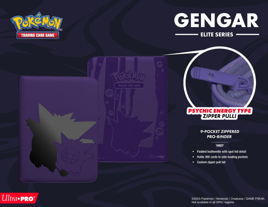 Ultra Pro - Pokémon TCG - Gengar 12-Pocket Elite Zippered PRO-Binder