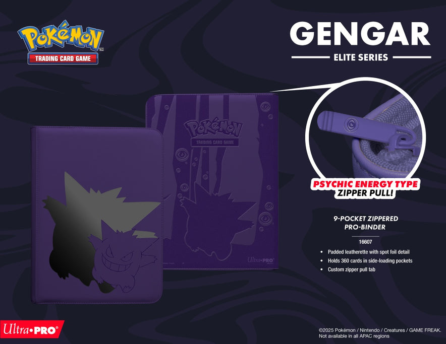 Ultra Pro - Pokémon TCG - Gengar 12-Pocket Elite Zippered PRO-Binder