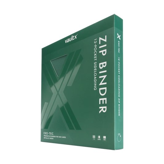 Vault X: 12-Pocket Zip Binder – Exo-Tec® Metallic Groen