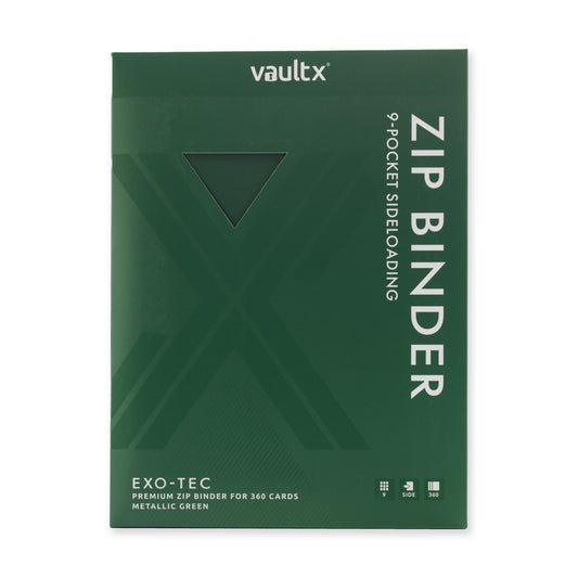 Vault X: 9-Pocket Zip Binder – Exo-Tec® Metallic Groen