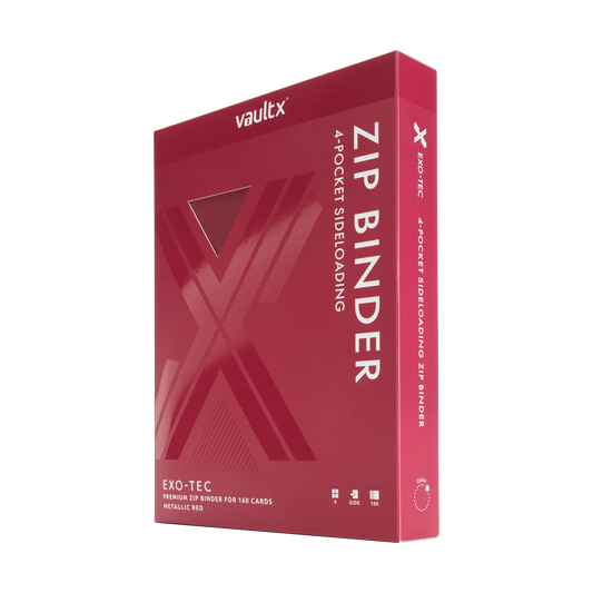 Vault X: 4-Pocket Zip Binder – Exo-Tec® Metallic Rood