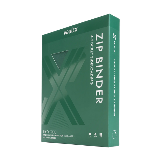 Vault X: 4-Pocket Zip Binder – Exo-Tec® Metallic Groen