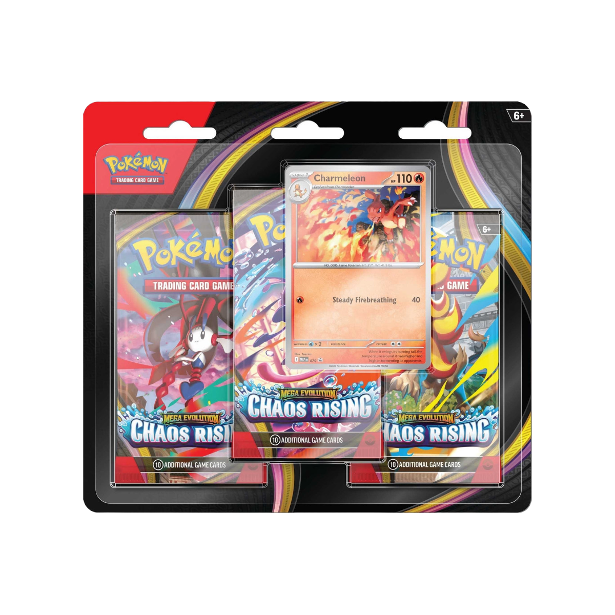 Pokémon – Mega Evolution: Chaos Rising – 3 Pack Blister – Charmeleon