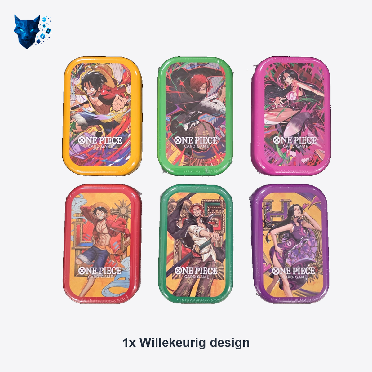 One Piece Mini Case Set Vol. 3 TS-03 — zes blikdesigns; 1 willekeurig design per exemplaar