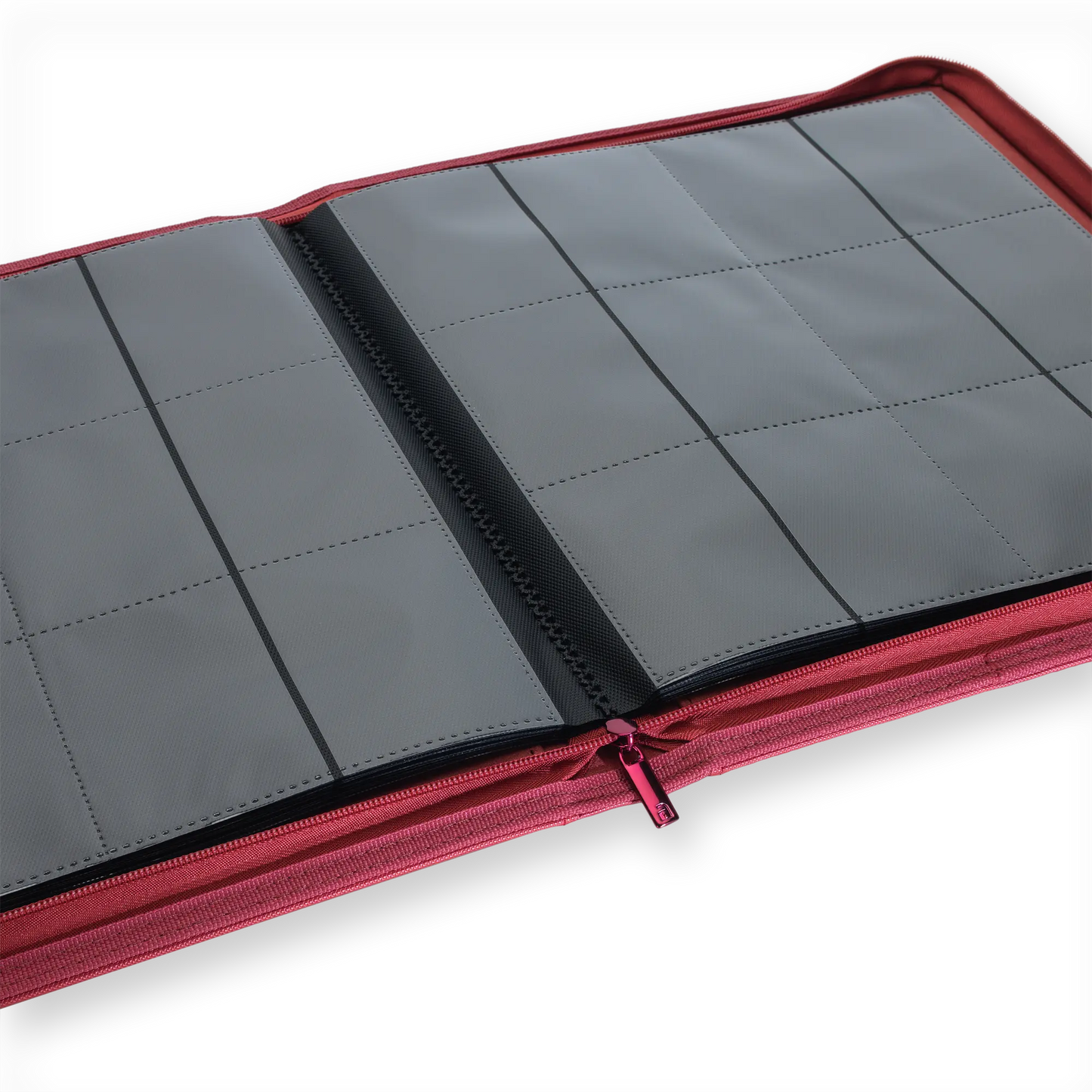 Vault X: 12-Pocket Zip Binder – Exo-Tec® Metallic Rood