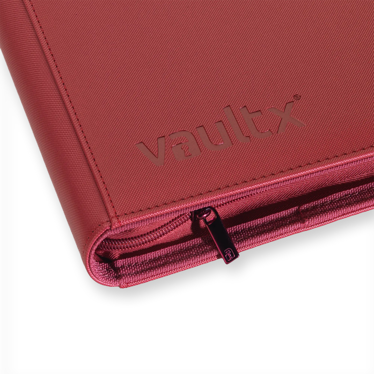 Vault X: 12-Pocket Zip Binder – Exo-Tec® Metallic Rood