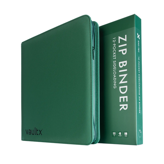 Vault X: 12-Pocket Zip Binder – Exo-Tec® Metallic Groen