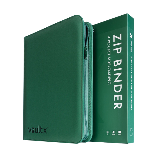 Vault X: 9-Pocket Zip Binder – Exo-Tec® Metallic Groen
