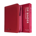 Vault X: 4-Pocket Zip Binder – Exo-Tec® Metallic Rood