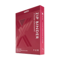 Vault X: 4-Pocket Zip Binder – Exo-Tec® Metallic Rood