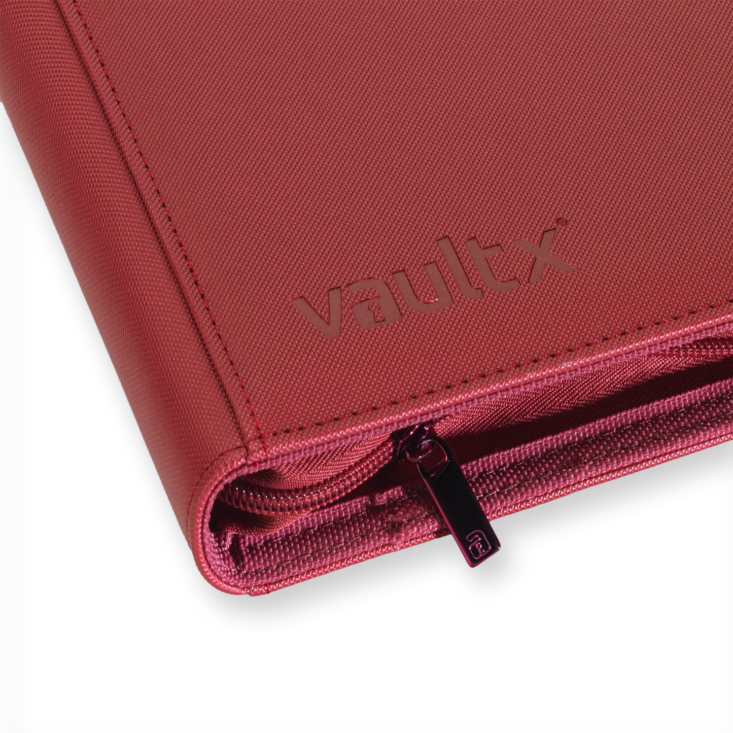 Vault X: 4-Pocket Zip Binder – Exo-Tec® Metallic Rood