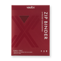 Vault X: 4-Pocket Zip Binder – Exo-Tec® Metallic Rood