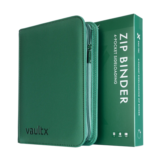 Vault X: 4-Pocket Zip Binder – Exo-Tec® Metallic Groen