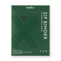 Vault X: 4-Pocket Zip Binder – Exo-Tec® Metallic Groen