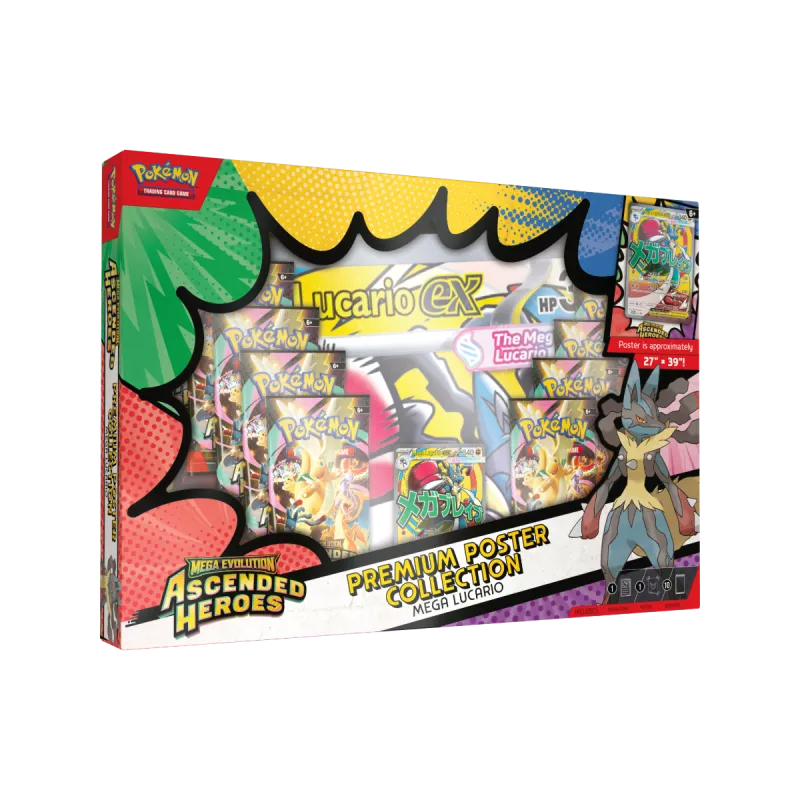 Pokémon TCG: Mega Evolution — Ascended Heroes (ME2.5) – Premium Poster Collection – Mega Lucario