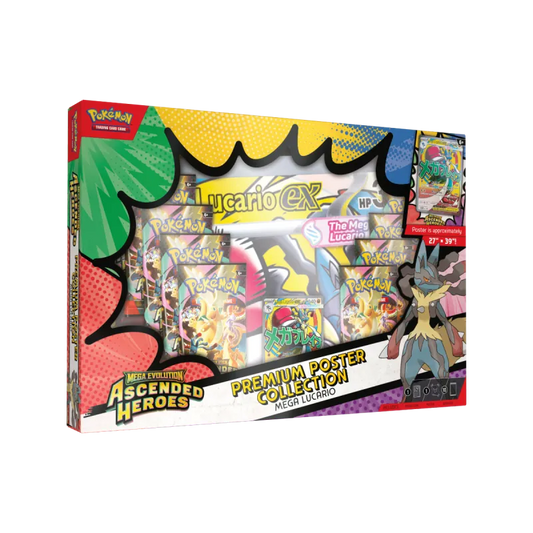 Pokémon TCG: Mega Evolution — Ascended Heroes (ME2.5) – Premium Poster Collection – Mega Lucario