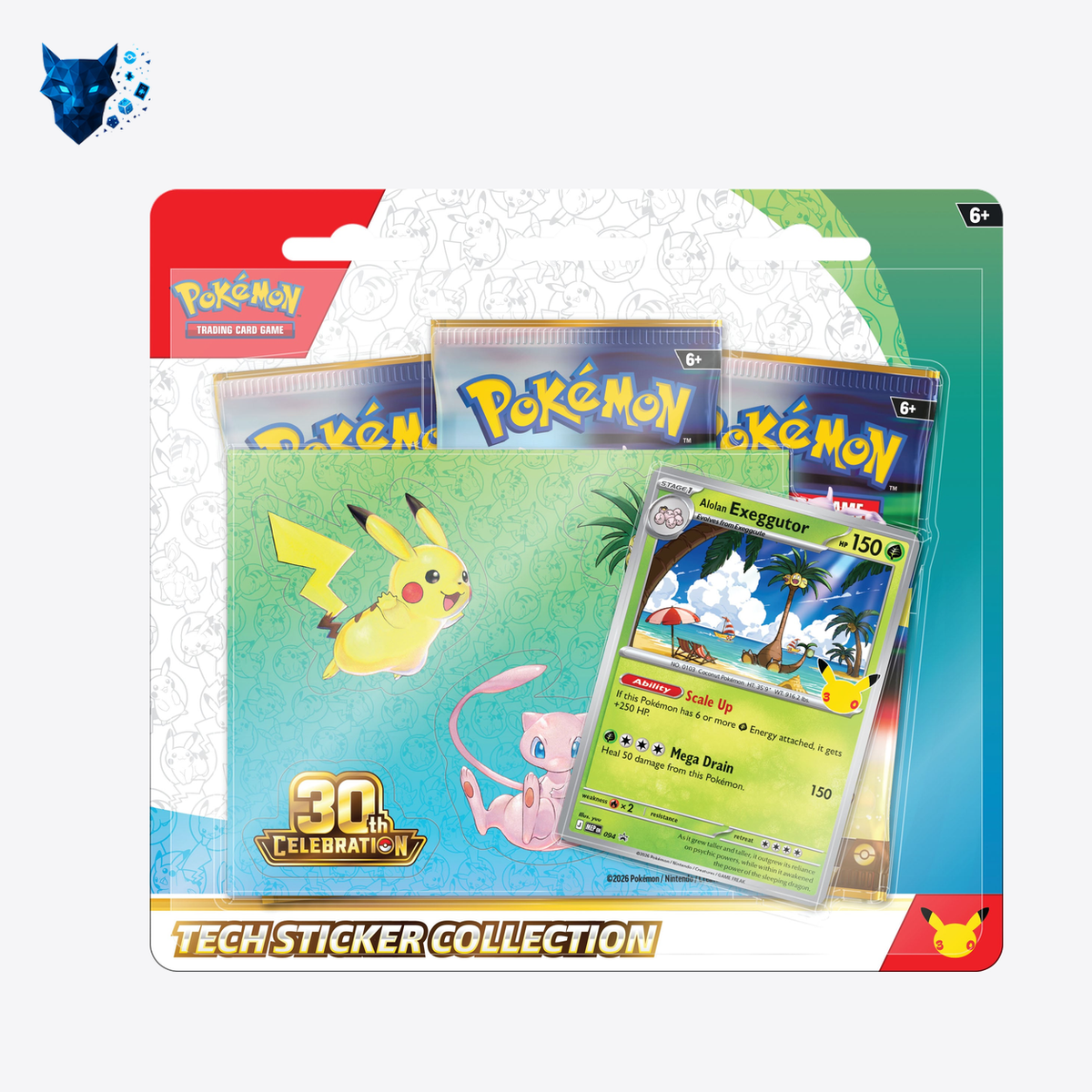Pokémon TCG: 30th Celebration — Tech Sticker Collection — Alolan Exeggutor — EN
