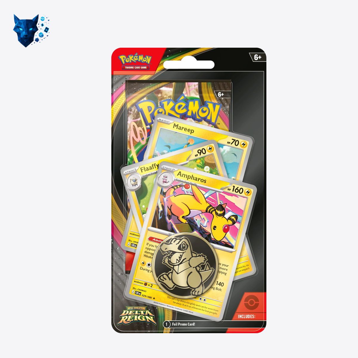 Pokémon TCG: Mega Evolution — Delta Reign (ME06) — Premium Checklane Blister — Ampharos — EN
