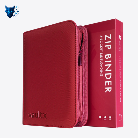 Vault X: Exo-Tec® 4-Pocket Zip Binder – Metallic Rood