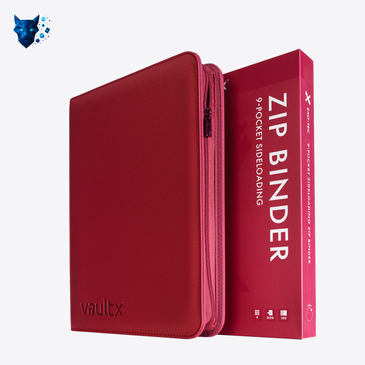 Vault X: Exo-Tec® 9-Pocket Zip Binder – Metallic Rood