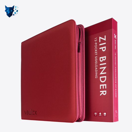 Vault X: Exo-Tec® 12-Pocket Zip Binder – Metallic Rood