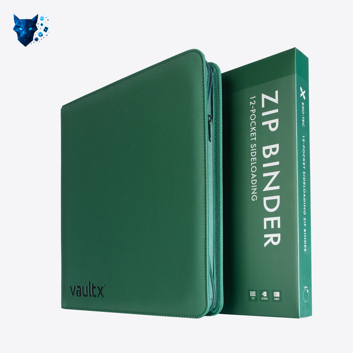 Vault X: Exo-Tec® 12-Pocket Zip Binder – Metallic Groen