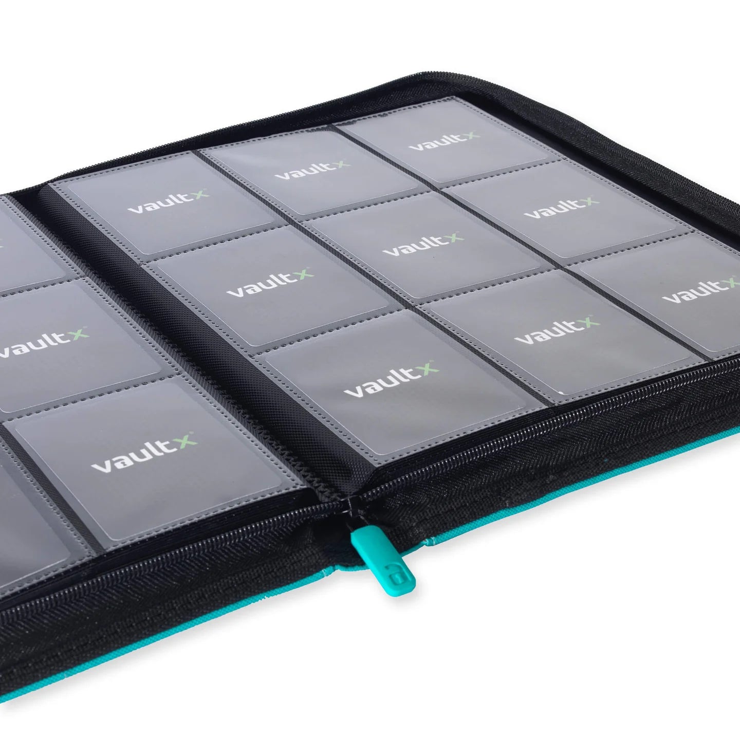 Vault X: 9-Pocket Zip Binder – Exo-Tec® Teal